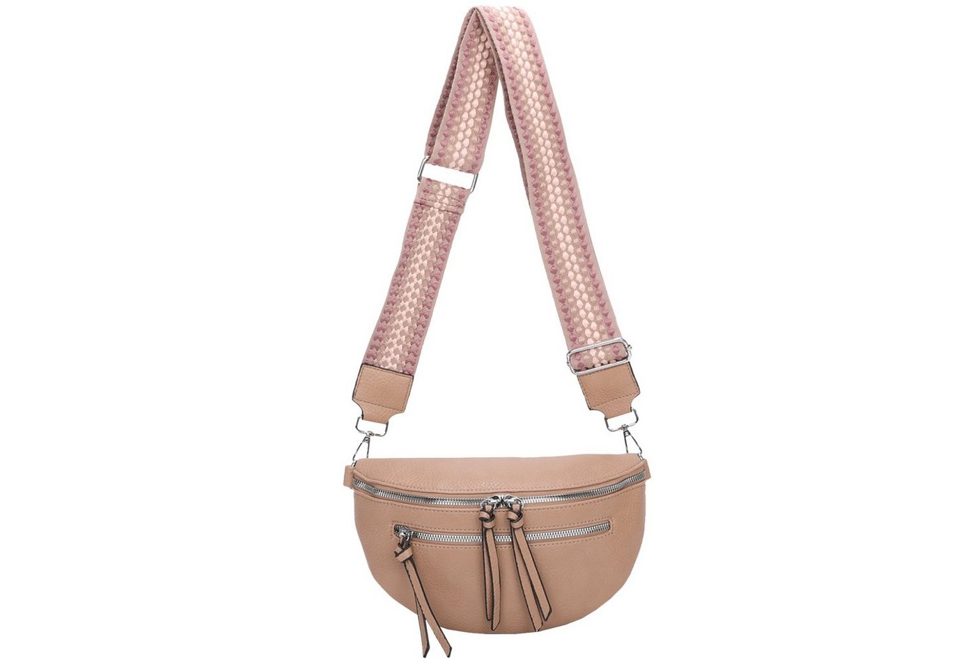 EAAKIE Gürteltasche Bauchtasche Umhängetasche Crossbody-Bag Hüfttasche Kunstleder Italy-De, als Schultertasche, CrossOver, Umhängetasche tragbar von EAAKIE