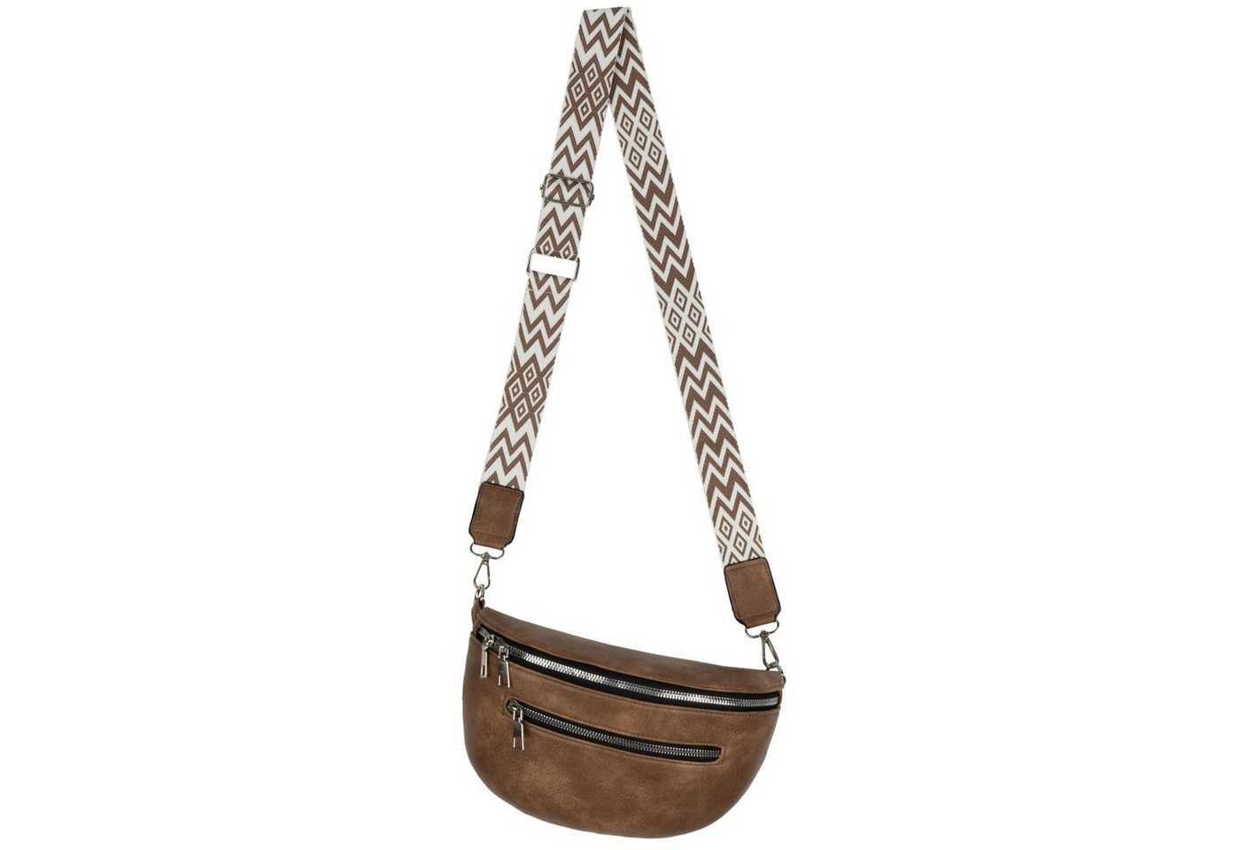 EAAKIE Gürteltasche Bauchtasche Umhängetasche Crossbody-Bag Hüfttasche Kunstleder Italy-De, als Schultertasche, CrossOver, Umhängetasche tragbar von EAAKIE