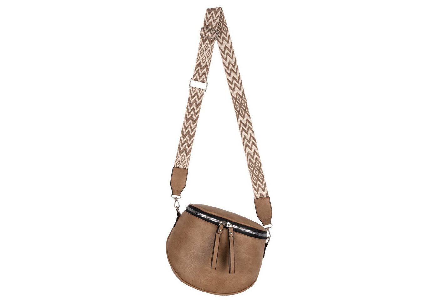 EAAKIE Gürteltasche Bauchtasche Umhängetasche Crossbody-Bag Hüfttasche Kunstleder Italy-De, als Schultertasche, CrossOver, Umhängetasche tragbar von EAAKIE