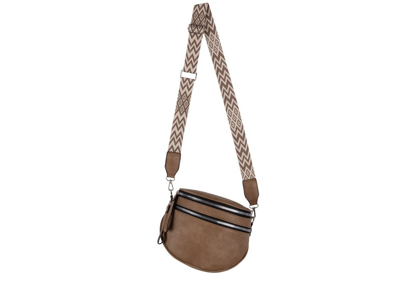 EAAKIE Gürteltasche Bauchtasche Umhängetasche Crossbody-Bag Hüfttasche Kunstleder Italy-De, als Schultertasche, CrossOver, Umhängetasche tragbar von EAAKIE