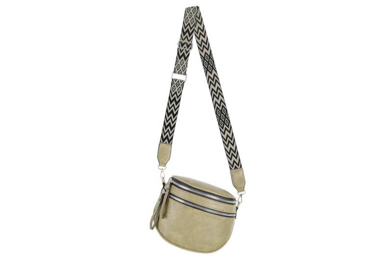 EAAKIE Gürteltasche Bauchtasche Umhängetasche Crossbody-Bag Kunstleder Italy-Design, als Schultertasche, CrossOver, Umhängetasche tragbar von EAAKIE