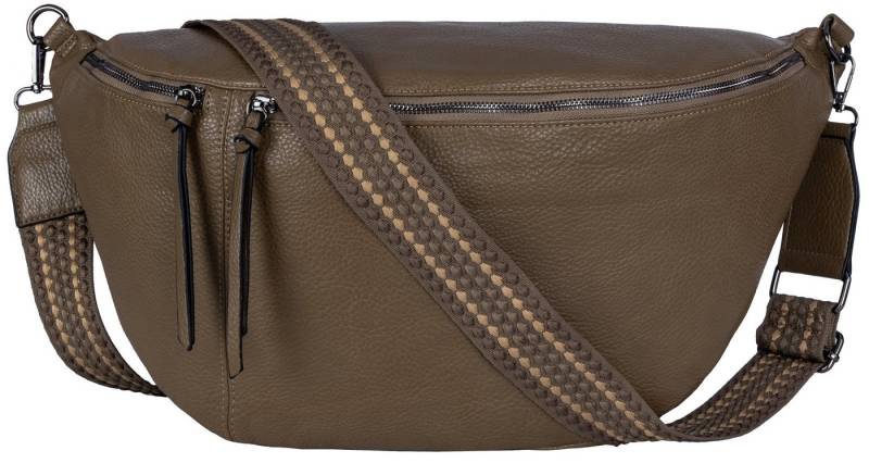 EAAKIE Gürteltasche Bauchtasche XXL Umhängetasche Crossbody-Bag Kunstleder Italy-Design, als Schultertasche, CrossOver, Umhängetasche tragbar von EAAKIE