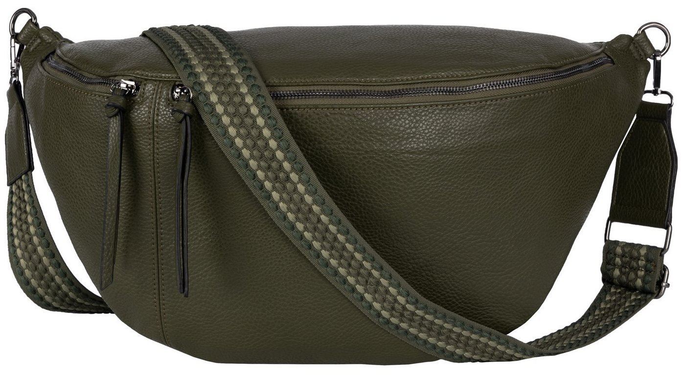 EAAKIE Gürteltasche Bauchtasche XXL Umhängetasche Crossbody-Bag Hüfttasche Kunstleder, als Schultertasche, CrossOver, Umhängetasche tragbar von EAAKIE