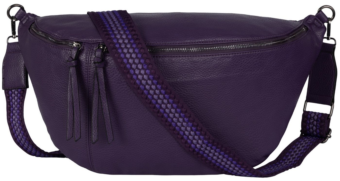 EAAKIE Gürteltasche Bauchtasche XXL Umhängetasche Crossbody-Bag Hüfttasche Kunstleder, als Schultertasche, CrossOver, Umhängetasche tragbar von EAAKIE