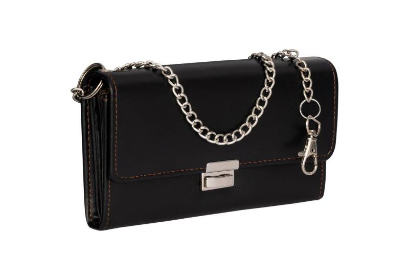 EAAKIE Kellnerbörse Kellnerbörse Kellnergeldbörse Geldbörse Taxibörse Kunstleder, 7 Geldscheinfächer, inkl. abnehmbarer Kette von EAAKIE