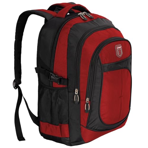 EAAKIE Rucksack Damen Herren Sport Schulrucksack Freizeit Reise Wandern Arbeit Backpack (Rot) von EAAKIE