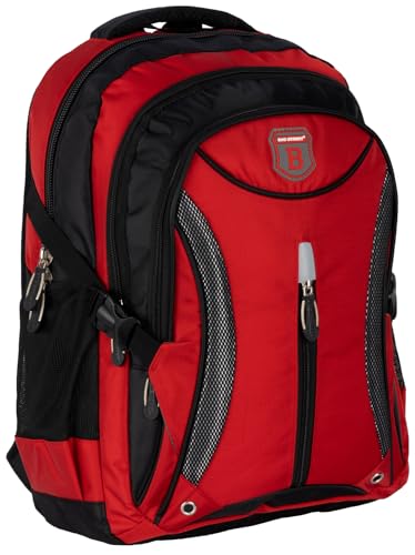 EAAKIE Rucksack Damen Herren Sport Schulrucksack Freizeit Reise Wandern Arbeit Backpack (Rot) von EAAKIE