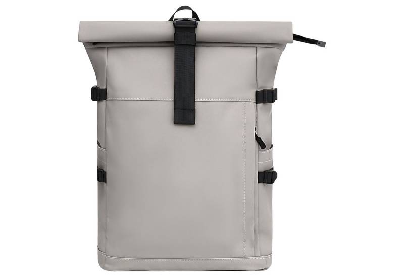 EAAKIE Rucksack RollTop Rucksack Freizeitrucksack Herren Damen Wasserabweisend, spritzwassergeschütztes Polyester und wasserabweisende Reißverschlüsse von EAAKIE