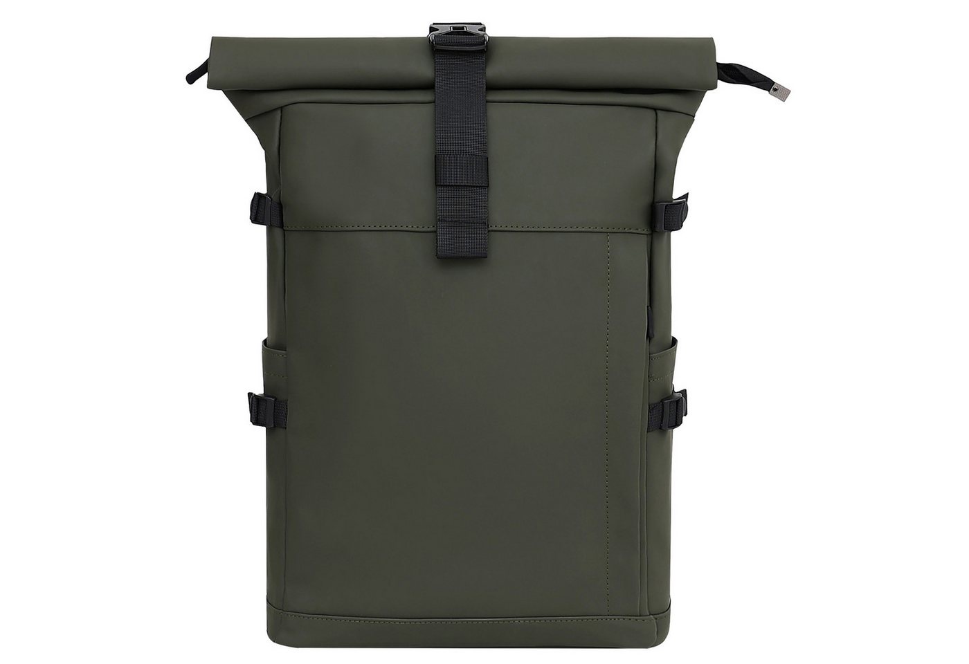 EAAKIE Rucksack RollTop Rucksack Freizeitrucksack Herren Damen Wasserabweisend, spritzwassergeschütztes Polyester und wasserabweisende Reißverschlüsse von EAAKIE