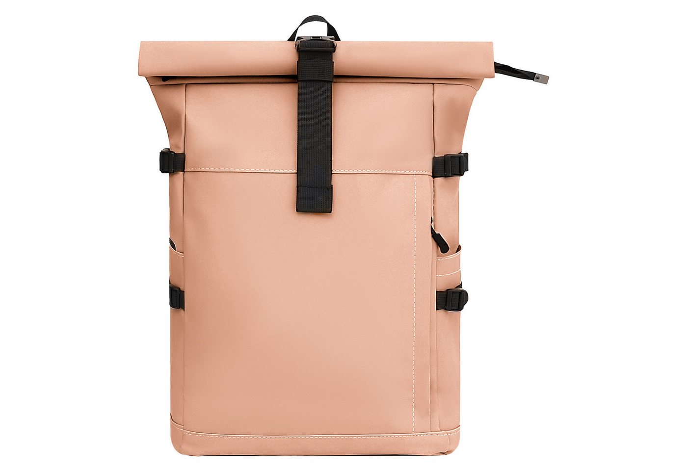 EAAKIE Rucksack RollTop Rucksack Freizeitrucksack Herren Damen Wasserabweisend, spritzwassergeschütztes Polyester und wasserabweisende Reißverschlüsse von EAAKIE