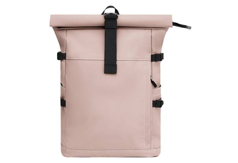 EAAKIE Rucksack RollTop Rucksack Freizeitrucksack Herren Damen Wasserabweisend, spritzwassergeschütztes Polyester und wasserabweisende Reißverschlüsse von EAAKIE