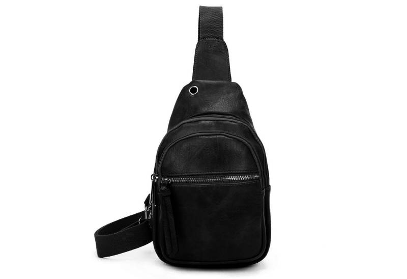 EAAKIE Umhängetasche Brusttasche Umhängetasche Cross Body Sling Bag Herren Kunstleder, als Schultertasche, CrossOver, Umhängetasche tragbar von EAAKIE