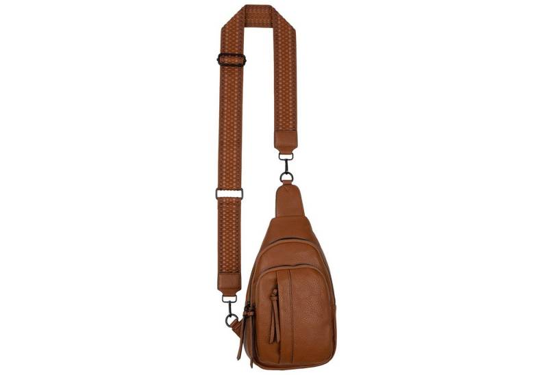 EAAKIE Umhängetasche Brusttasche Umhängetasche Cross Body Bag Kunstleder Italy-Design, als Schultertasche, CrossOver, Umhängetasche tragbar von EAAKIE