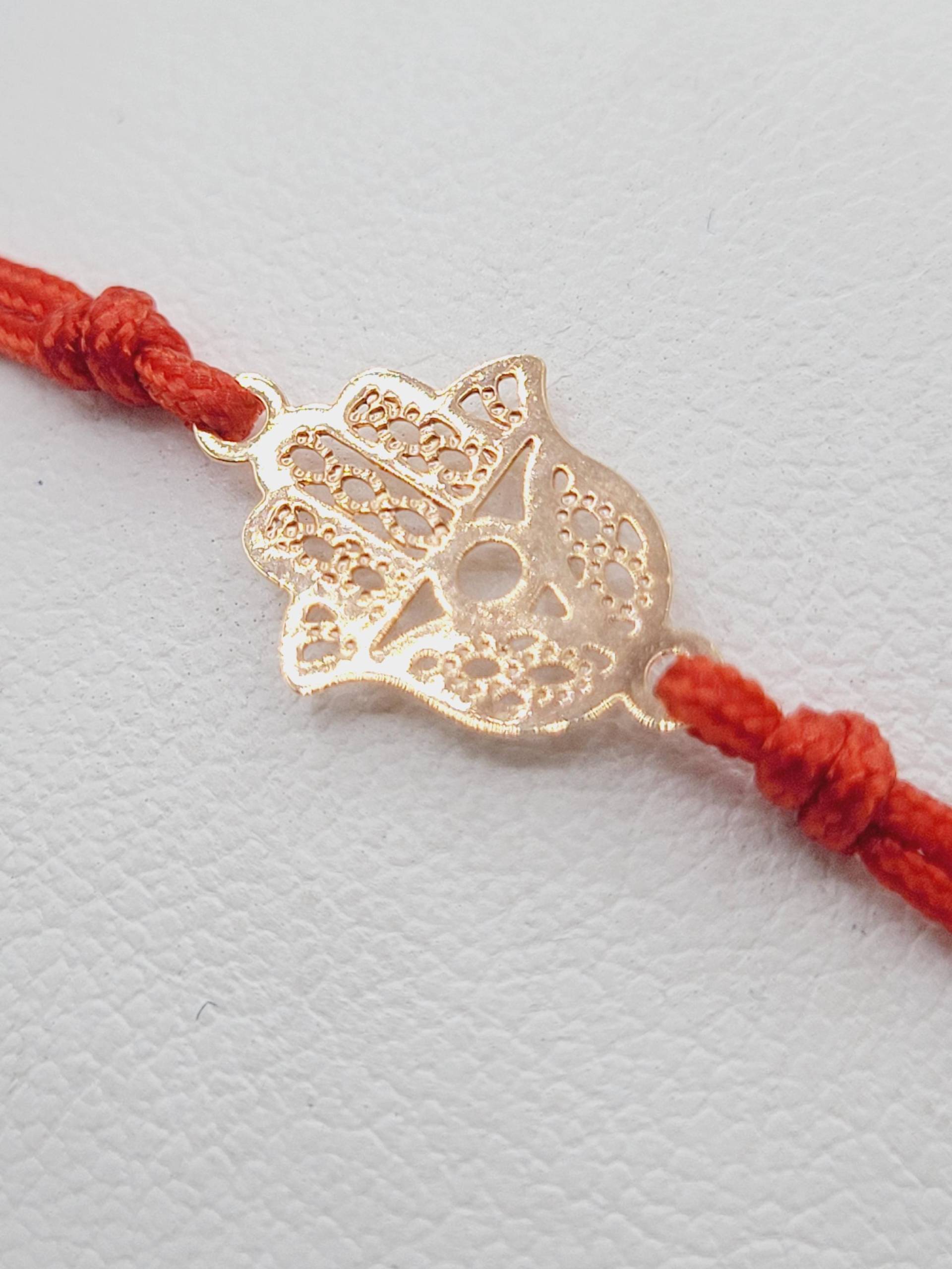 Hamsa's Hand Armband, Evil Eye Rotes Tiny Hamsa Bettelarmband, Freundschaftsarmband, Brautjungfer Geschenk von EAARTSINC