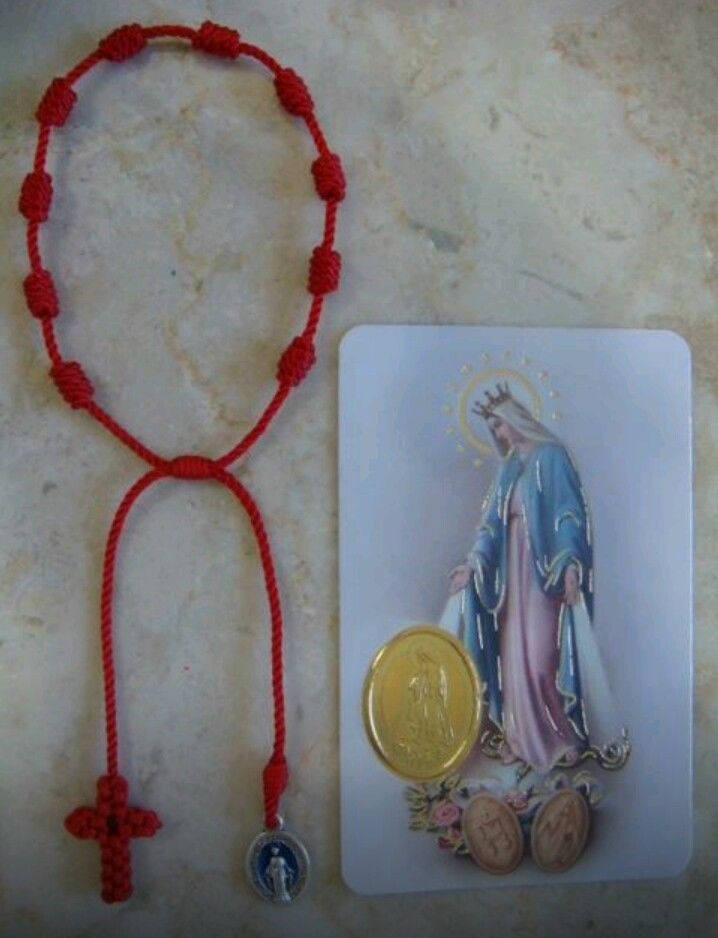 Red Decenario Rosenkranz Stilvolle Pulsera Trendy Promi Armband Mit Medaille Silber von EAARTSINC