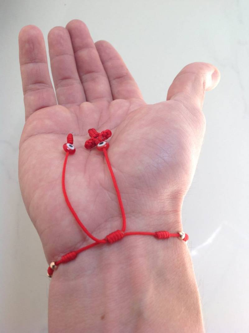 Rote Pulsera Für Erwachsene Unisex Protección Ajustable Rojo Mal De Ojo, Buena Suerte von EAARTSINC