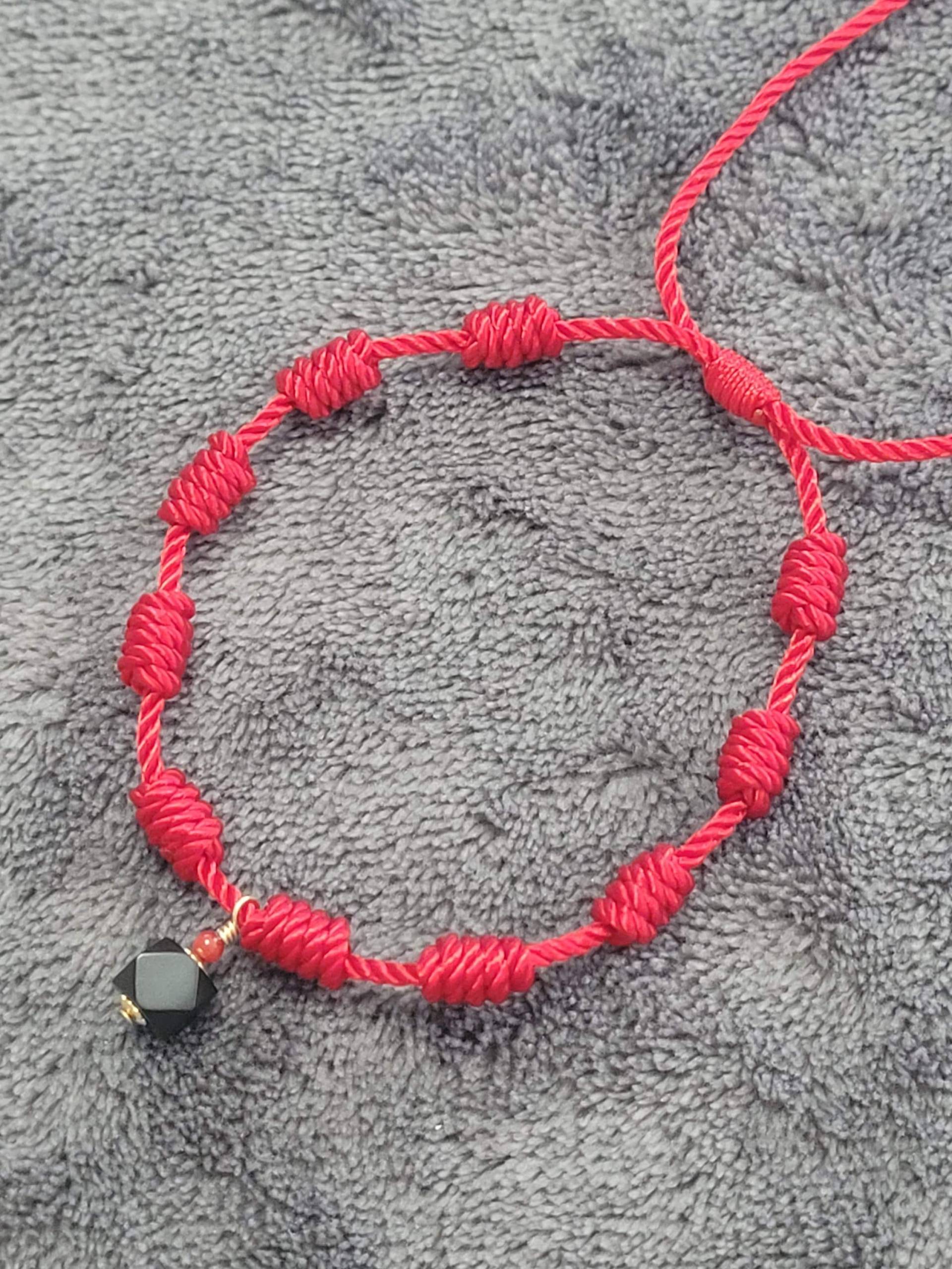 Rotes Armband Für Frau Und Mann Einstellbar Schutz Mit Azabache von EAARTSINC