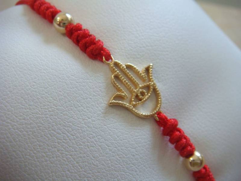 sterling Silber Hamsa Hand Evil Eye Red Cord Armband Für Erwachsene sterling Silber Hamsa Hand Evil Eye Red Cord Armband Für Erwachsene von EAARTSINC