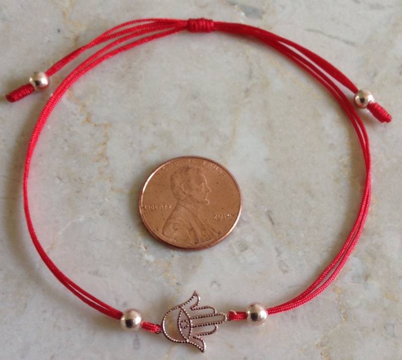 sterling Silber Hamsa Hand Evil Eye Red Cord Armband sterling Silber Hamsa Hand Evil Eye Red Cord Armband von EAARTSINC