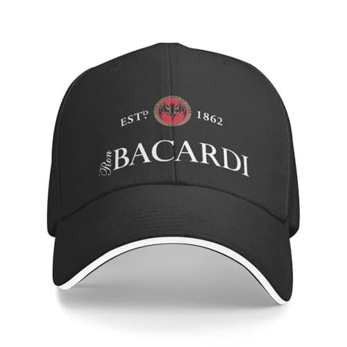 Baseball-Mütze Lässiger Bacardi Hip Hop Hut Baumwolle Custom Adjustable Trucker Hut für Männer & Frauen Geschenke von EAEQKOUC