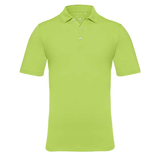 EAGEGOF Herren Shirts Kurzarm Tech Performance Golf Polo Shirt Standard Fit, Lindgrün, Mittel von EAGEGOF