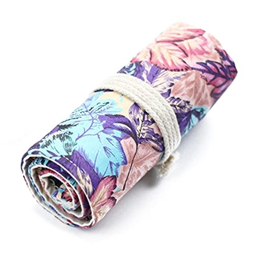 EALLEN Pencil Wrap,Pencil Wrap Roll Up 2 Stück 72 Steckplätze Reise-Zeichnungs-Buntstift-Rollen-Organizer for Künstlerstifte Beuteltasche for 72 Buntstifte von EALLEN