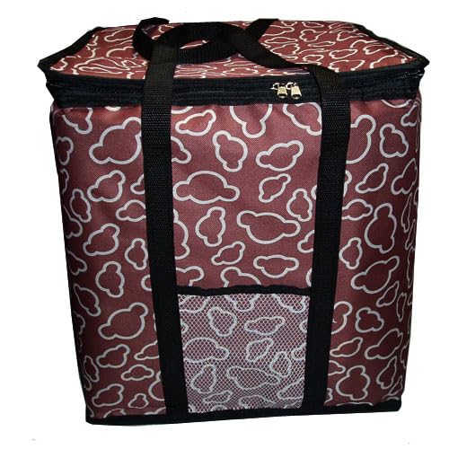 Pizza Lieferbox,Pizza Liefertasche 14 Zoll große Thermo-Pizzatasche, dicke Kühltasche, isolierte Pizza-Aufbewahrungstasche, Frischlebensmittel-Lieferbehälter, 45 x 45 x 40 cm ( Color : 14inch brown ) von EALLEN