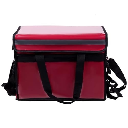 Pizza Lieferbox,Pizza Liefertasche Große Lebensmittel-Thermo-Kühltasche, Outdoor-Lieferung, wasserdichte Eis-Thermo-Packs, Auto-Reise, Picknick, Lunchbox, Thermos-Kühlschrank-Tasche ( Color : Red only von EALLEN