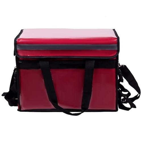 Pizza Lieferbox,Pizza Liefertasche Große Lebensmittel-Thermo-Kühltasche, Outdoor-Lieferung, wasserdichte Eis-Thermo-Packs, Auto-Reise, Picknick, Lunchbox, Thermos-Kühlschrank-Tasche ( Color : Red with von EALLEN