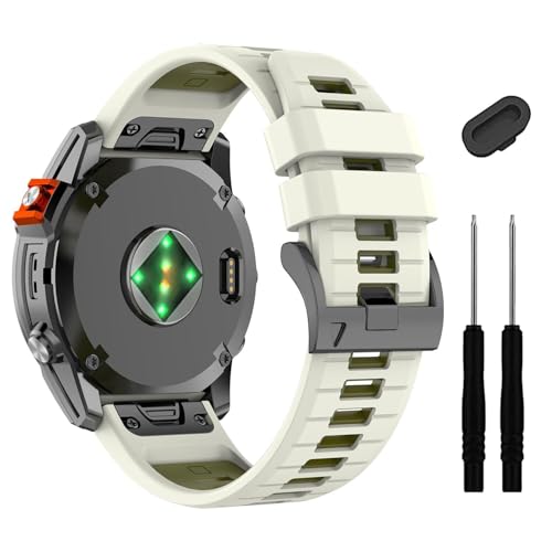 EAMOM 26 mm Fenix 7X 6X Pro 5X Plus Quickfit-Uhrenarmband, weiches Silikonarmband, für Garmin Enduro 2/Descent MK2i/MK3i 51 mm/Tactix 7Pro/Epix Pro 51 mm Armband, Einheitsgröße, Achat EAMOM 26 mm Fenix 7X 6X Pro 5X Plus Quickfit-Uhrenarmband, weiches Silikonarmband, für Garmin Enduro 2/Descent MK2i/MK3i 51 mm/Tactix 7Pro/Epix Pro 51 mm Armband, Einheitsgröße, Achat von EAMOM