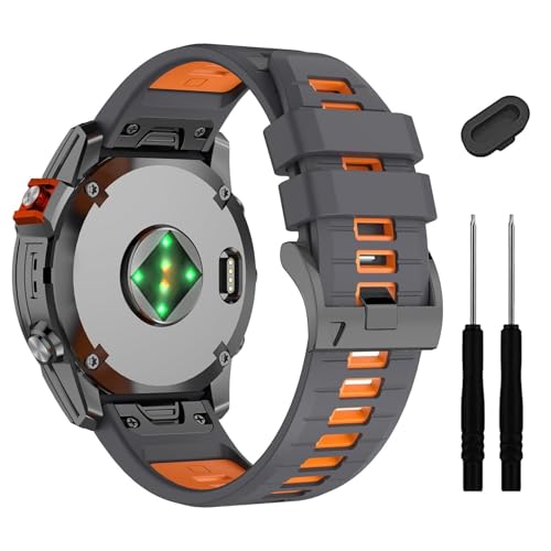 EAMOM 26 mm Fenix 7X 6X Pro 5X Plus Quickfit-Uhrenarmband, weiches Silikonarmband, für Garmin Enduro 2/Descent MK2i/MK3i 51 mm/Tactix 7Pro/Epix Pro 51 mm Armband, Einheitsgröße, Achat EAMOM 26 mm Fenix 7X 6X Pro 5X Plus Quickfit-Uhrenarmband, weiches Silikonarmband, für Garmin Enduro 2/Descent MK2i/MK3i 51 mm/Tactix 7Pro/Epix Pro 51 mm Armband, Einheitsgröße, Achat von EAMOM