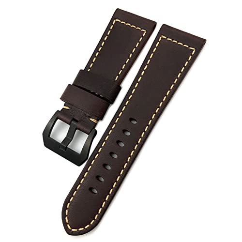 EAMOM 26 mm hochwertiges braunes Kuharmband für Panerai Bronze pam00968 00671 handgefertigtes Herren-Armband Zubehör Dornschließe, 26 mm, Achat von EAMOM