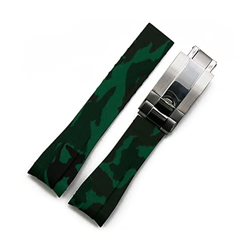 EAMOM Gummi-Armband für Herren, Camouflage, Uhrenzubehör für Wassergeist, GMT, wasserdichtes Silikonband, weiblich, 20 mm, Herren-Uhrenband, 20 mm, Achat von EAMOM