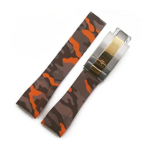 EAMOM Gummi-Armband für Herren, Camouflage, Uhrenzubehör für Wassergeist, GMT, wasserdichtes Silikonband, weiblich, 20 mm, Herren-Uhrenband, 20 mm, Achat von EAMOM