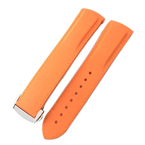EAMOM Gummi-Silikon-Uhrenarmbänder für Omega 300 Speedmaster, 18 mm, 19 mm, 20 mm, 21 mm, 22 mm, Blau / Schwarz / Orange, 20 mm, Achat EAMOM Gummi-Silikon-Uhrenarmbänder für Omega 300 Speedmaster, 18 mm, 19 mm, 20 mm, 21 mm, 22 mm, Blau / Schwarz / Orange, 20 mm, Achat von EAMOM