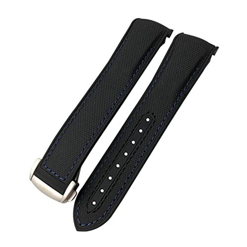 EAMOM Uhrenarmband aus hochwertigem Nylonkautschuk, passend für Omega GMT Planet Ocean 600 8900, orangefarbenes Canvas-Silikonarmband, 20 mm, 21 mm, 22 mm, 22 mm, Achat von EAMOM