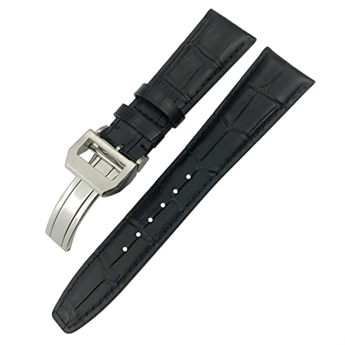 EAMOM Uhrenarmband mit gebogenem Ende, 21 mm, 22 mm, Kuh-Armband, Ersatz für IWC Portugieser Uhren, Faltschließe, 22 mm, Achat von EAMOM