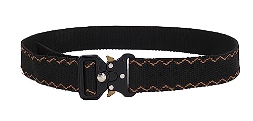 EANAGO Cooler Stoff-Kindergürtel für Jungs mit Click-Schnallenverschluss - Gürtel für Jungen von 3 bis 17 Jahren - Children´s belt (Schwarz_A) von EANAGO