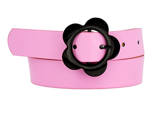 EANAGO Kindergürtel mit schöner Schnalle - moderner Gürtel für Kinder von 3-12 Jahren,- Kindergürtel Mädchen – children´s belt (rosa) von EANAGO