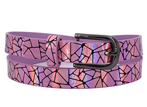 EANAGO Gürtel >ROSA KRISTALLSPLITTER< für Kinder - schimmernder Kindergürtel - Glitzergürtel - moderner Gürtel für Mädchen von ca. 6-15 Jahren - children´s belt von EANAGO