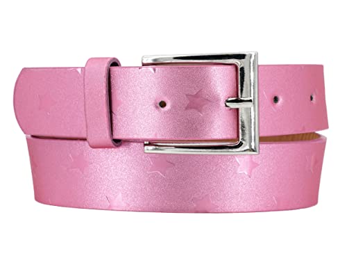 EANAGO veganer Gürtel >STERN< für Kinder (3-12 Jahre, Taillenumfang 52-67 cm, Gürtelmaß 60 cm) - moderner Glitzergürtel für Mädchen - Kindergürtel Mädchen - Gürtel Kinder von EANAGO