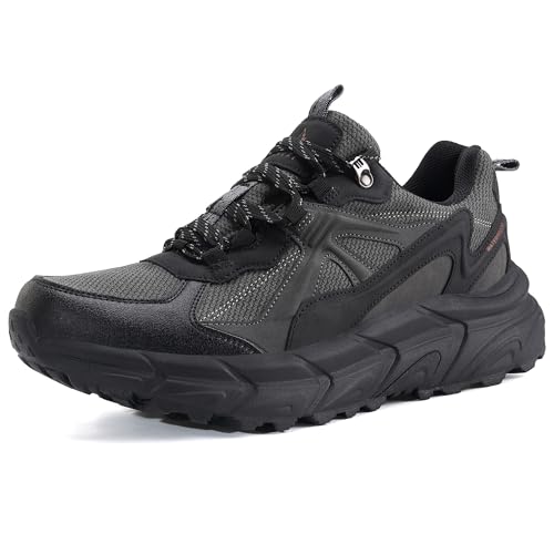 EARLDE Herren Wanderschuhe Wasserdicht Schuhe Trekkingschuhe Leichte rutschfeste Outdoor Sneaker Schwarz 40 Größe von EARLDE