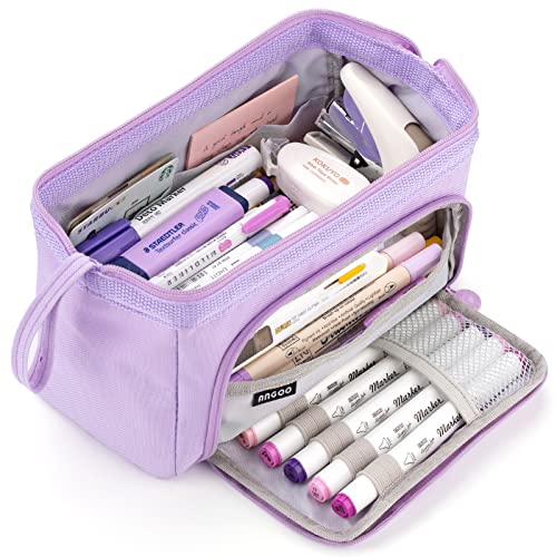 EASTHILL Federmäppchen mit grossem Pencil case Tragbare Stifttasche Tragbare kosmetisches Office High School Organizer College Studentin Mädchen Jugendliche Mädchen-Violett von EASTHILL