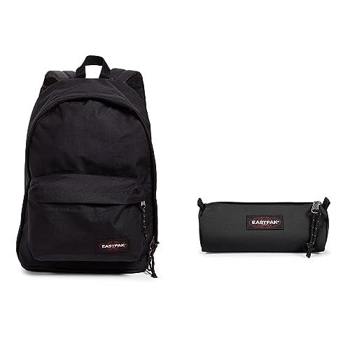 EASTPAK OUT OF OFFICE Rucksack, 44 cm, 27 L, Schwarz (Black) & BENCHMARK SINGLE Federmäppchen, 21 cm, Schwarz (Black) von EASTPAK