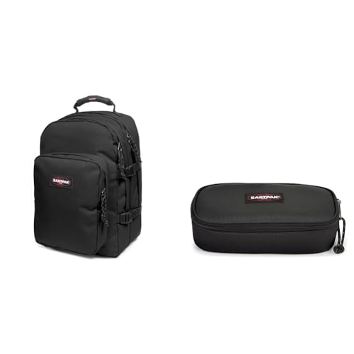 EASTPAK PROVIDER Rucksack, 111 cm, 107 L, Black (Schwarz) & Oval XL Single Pencil Case, 22 cm, Black (Black) von EASTPAK