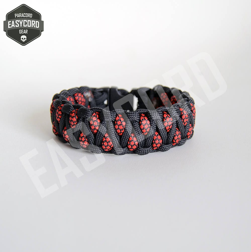 Easycord Paracord Armband Schwarze Und Rote Diamanten Benutzerdefinierte Farben Easycord Paracord Armband Schwarze Und Rote Diamanten Benutzerdefinierte Farben von EASYCORD