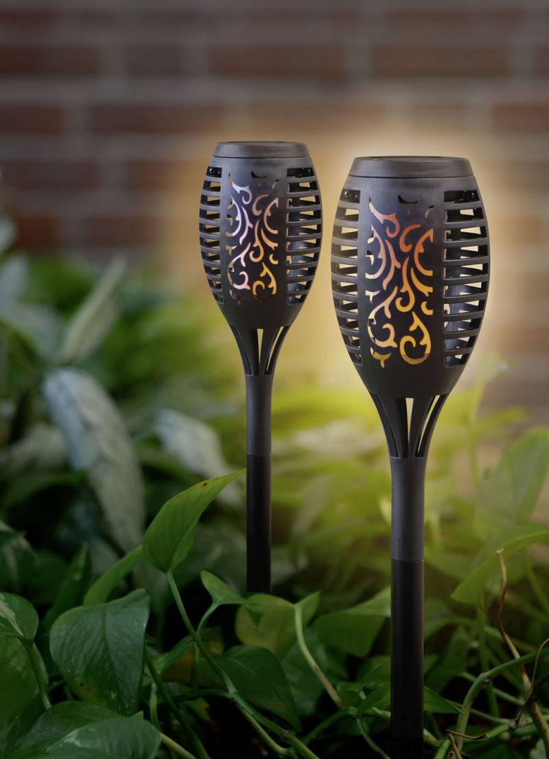 "EASYmaxx" Solar-Fackel, 2er-Set, Schwarz von EASYmaxx