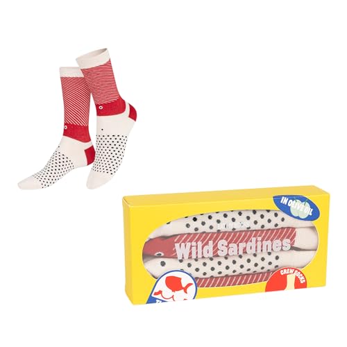EAT MY SOCKS - Originelle und lustige Socken - Sardinenförmiges Design - Mittellange Socken - Komfort und Strapazierfähigkeit - Ideal für Männer und Frauen - Größen 36 bis 45-1 Paar von EAT MY SOCKS