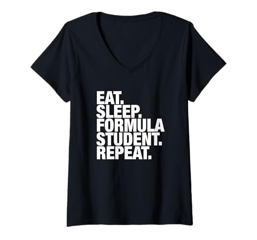 Damen Formula Student Eat Sleep Repeat T-Shirt mit V-Ausschnitt Damen Formula Student Eat Sleep Repeat T-Shirt mit V-Ausschnitt von EAT SLEEP SPORT REPEAT APPAREL