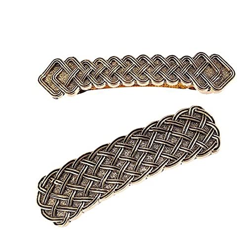 Haarklammer, Haarschmuck, 2 x klassische Haarspangen for Damen, konvexe Haarspange aus Metall von EAUSO